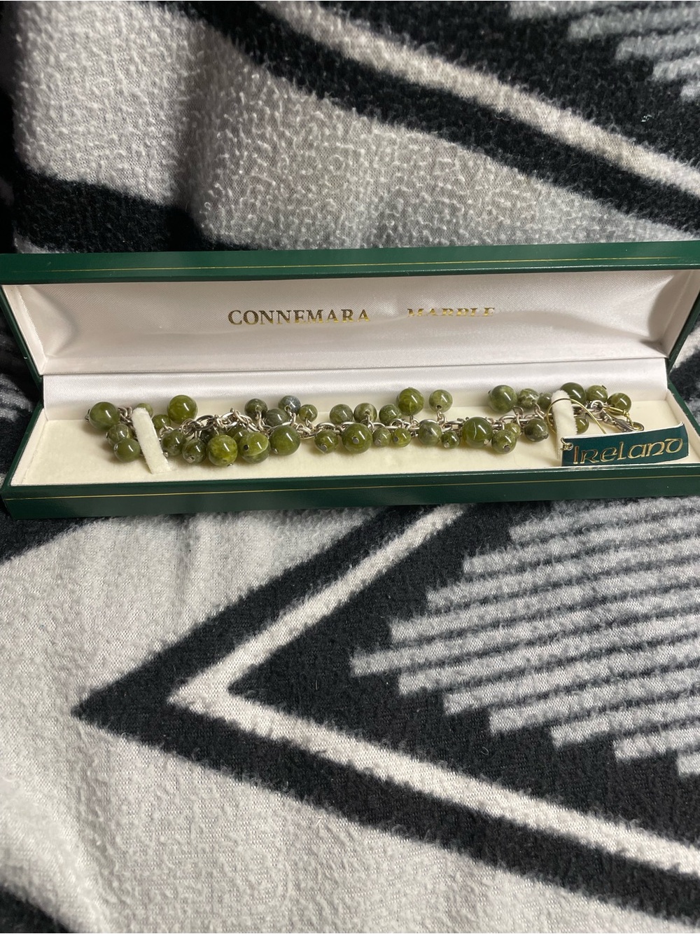 Green Connemara Marble Beaded Bracelet from Ireland